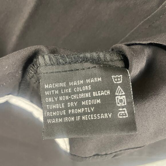 Vittorino Men's Large Black Solid Long Sleeve Button Up Shirt - Picture 5 of 16